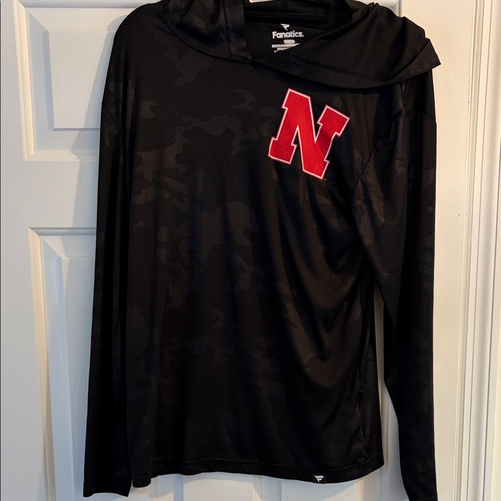 Nebraska Black Lightweight Hoodie